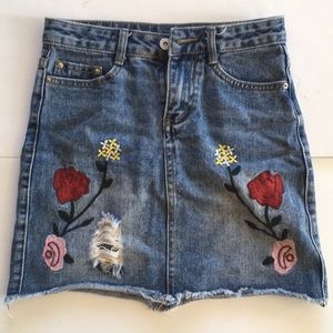 Girl jean skirt
